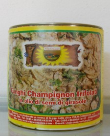 Funghi champignon trifolati in olio di semi di girasole